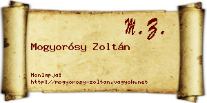 Mogyorósy Zoltán névjegykártya