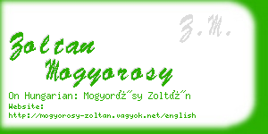 zoltan mogyorosy business card